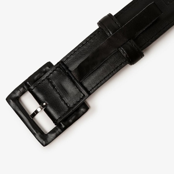 RITA ROW Marcela Belt with Lined Buckle Black